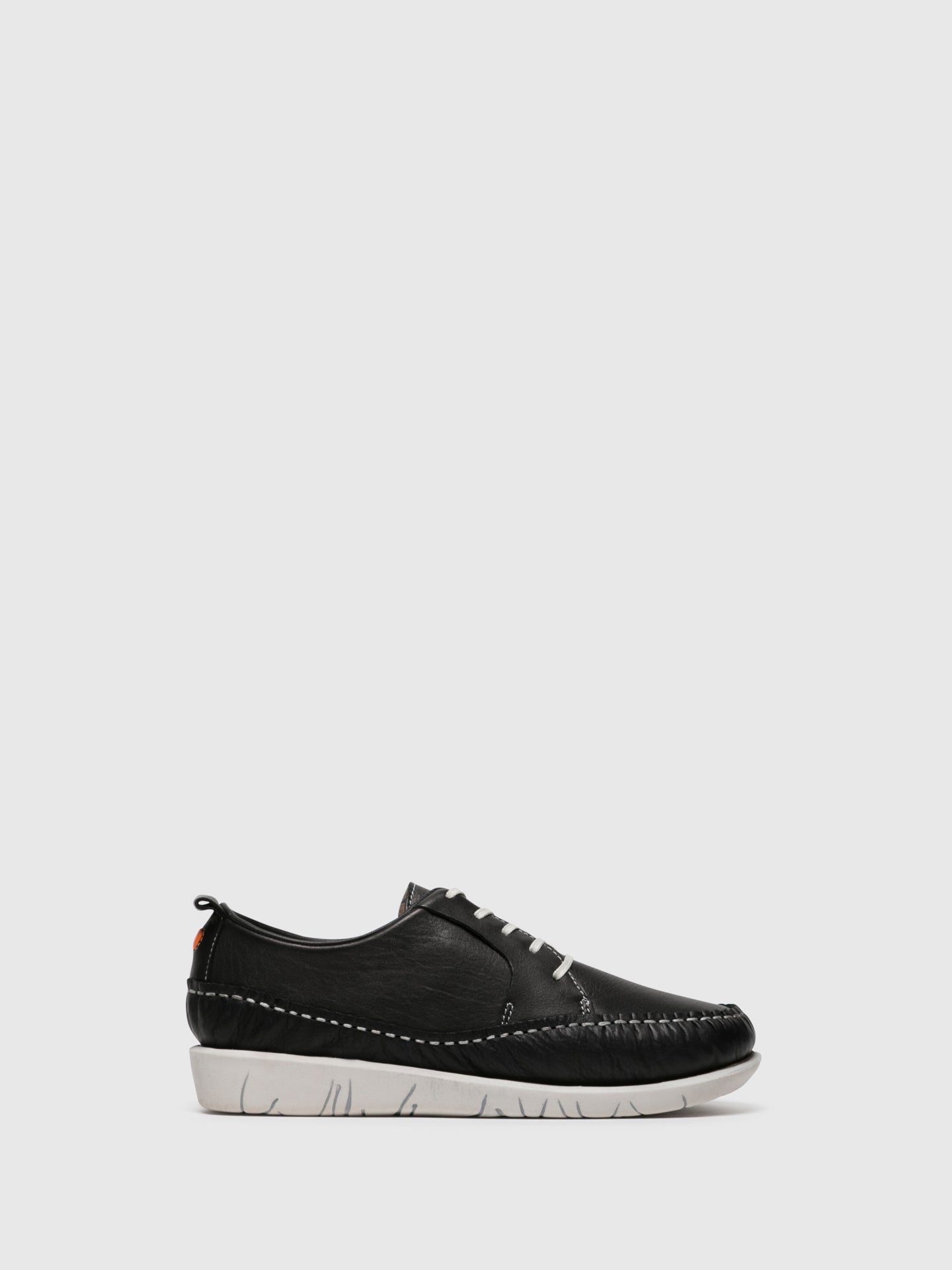 Softinos Black Lace-up Trainers